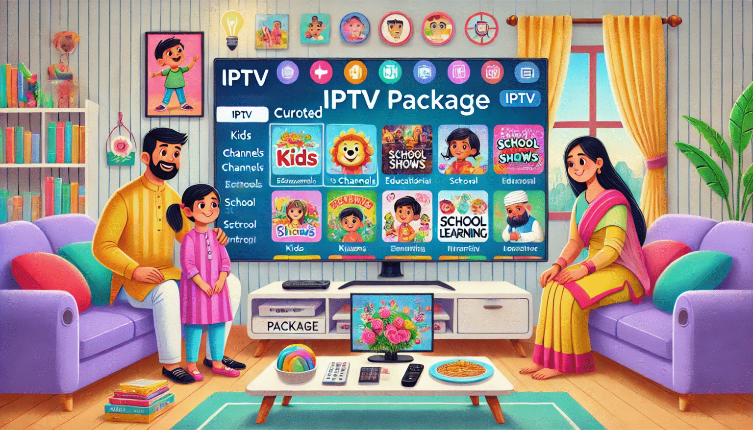 Best Indian IPTV Packages for Families with Kids Cartoons, Education & More